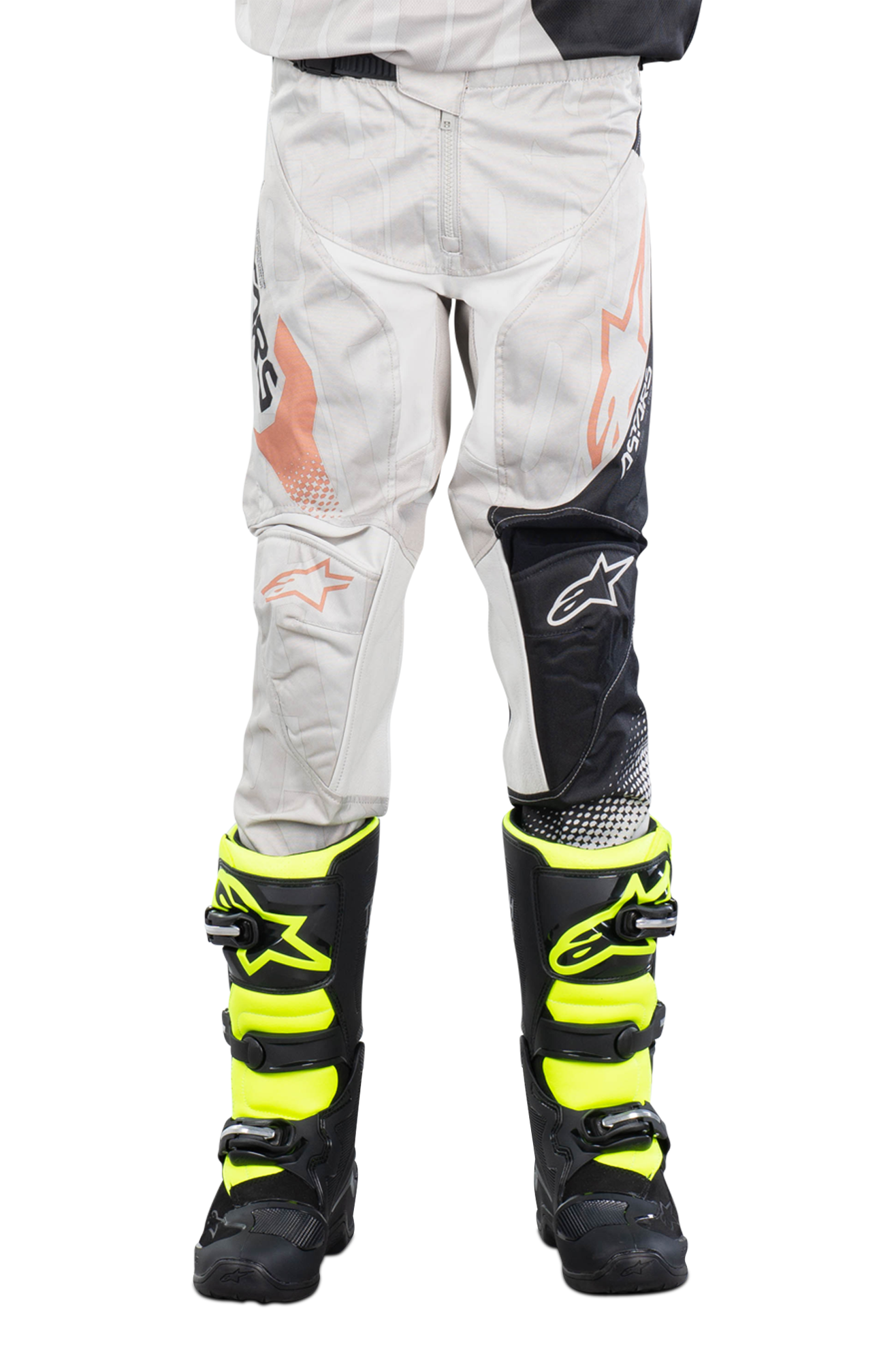 Alpinestars Pantalones de Cross  Racer Factory Niño Gris-Negro-Óxido