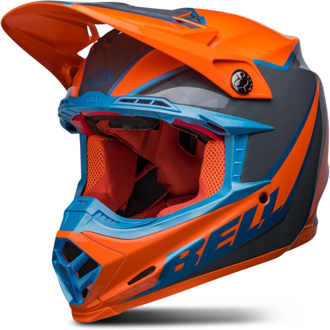 BELL Casco de Cross  Moto-9S Flex Sprite Naranja-Gris-Azul