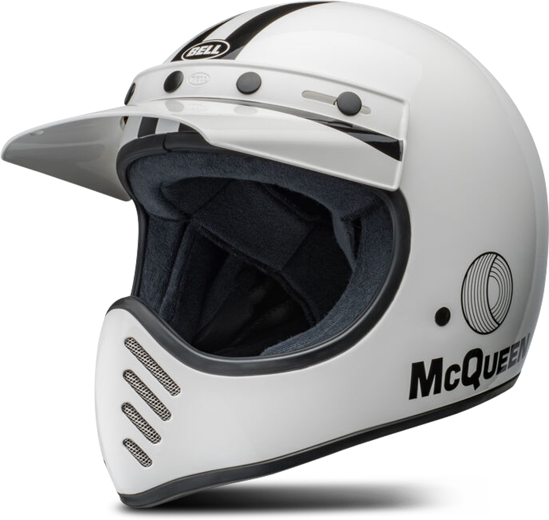 BELL Casco de Cross  Moto-3 McQueen Blanco-Negro