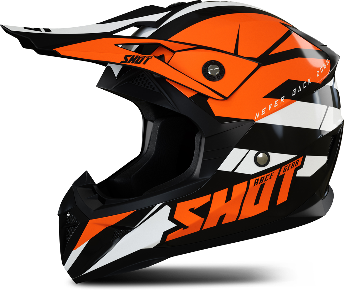 Shot Race Gear Casco de Cross Shot Pulse Revenge Negro-Naranja-Blanco