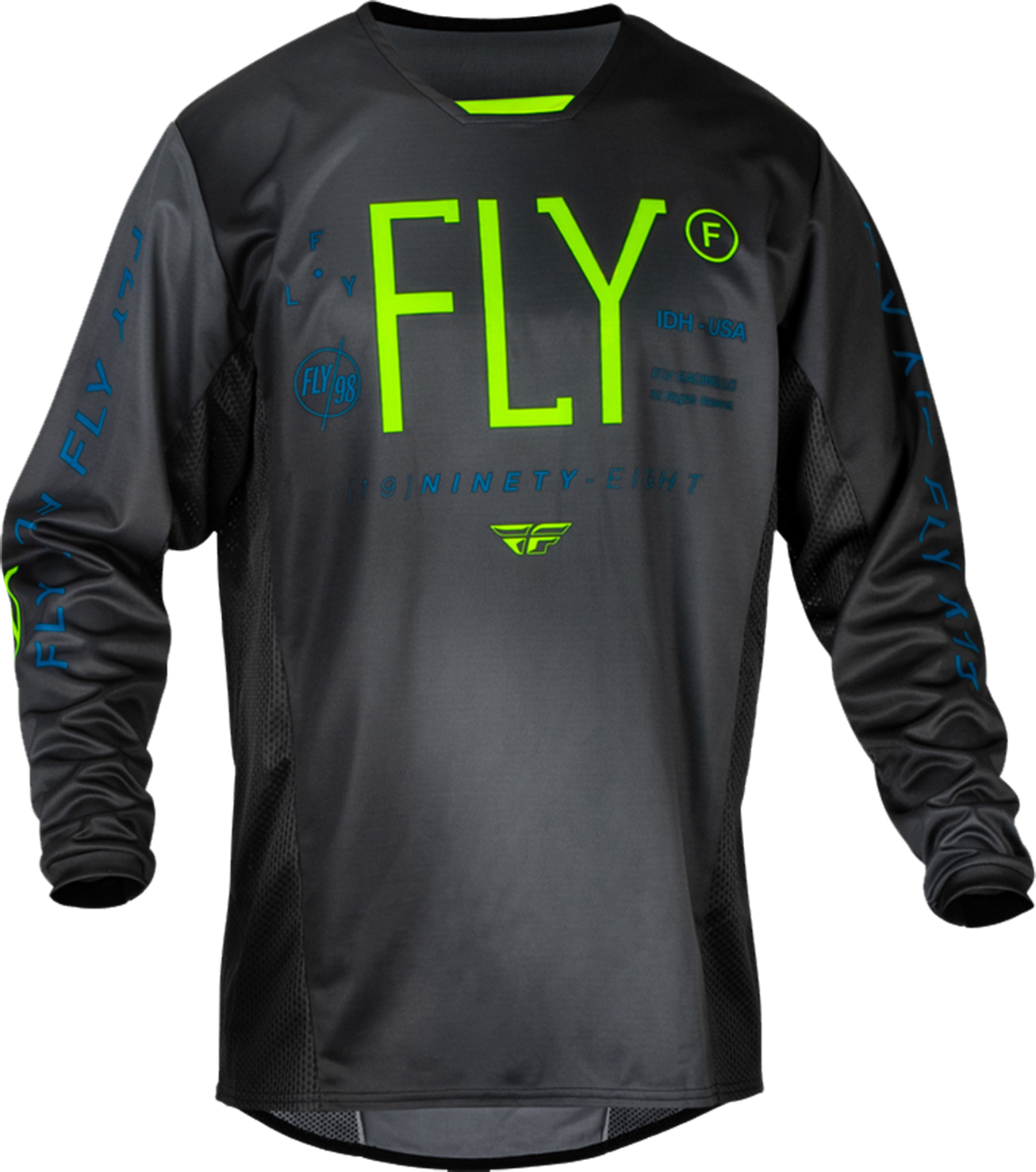 FLY Racing Camiseta de Cross  Kinetic Gris Oscuro