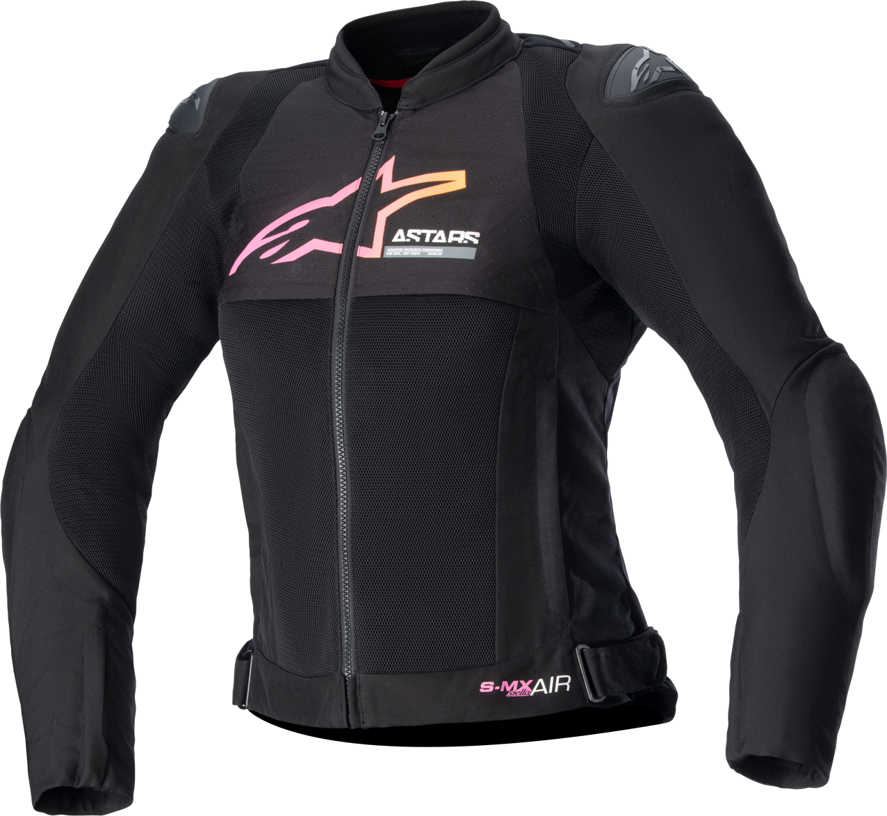 Alpinestars Chaqueta de Moto Mujer  Stella SMX Air Negro-Amarillo-Rosa