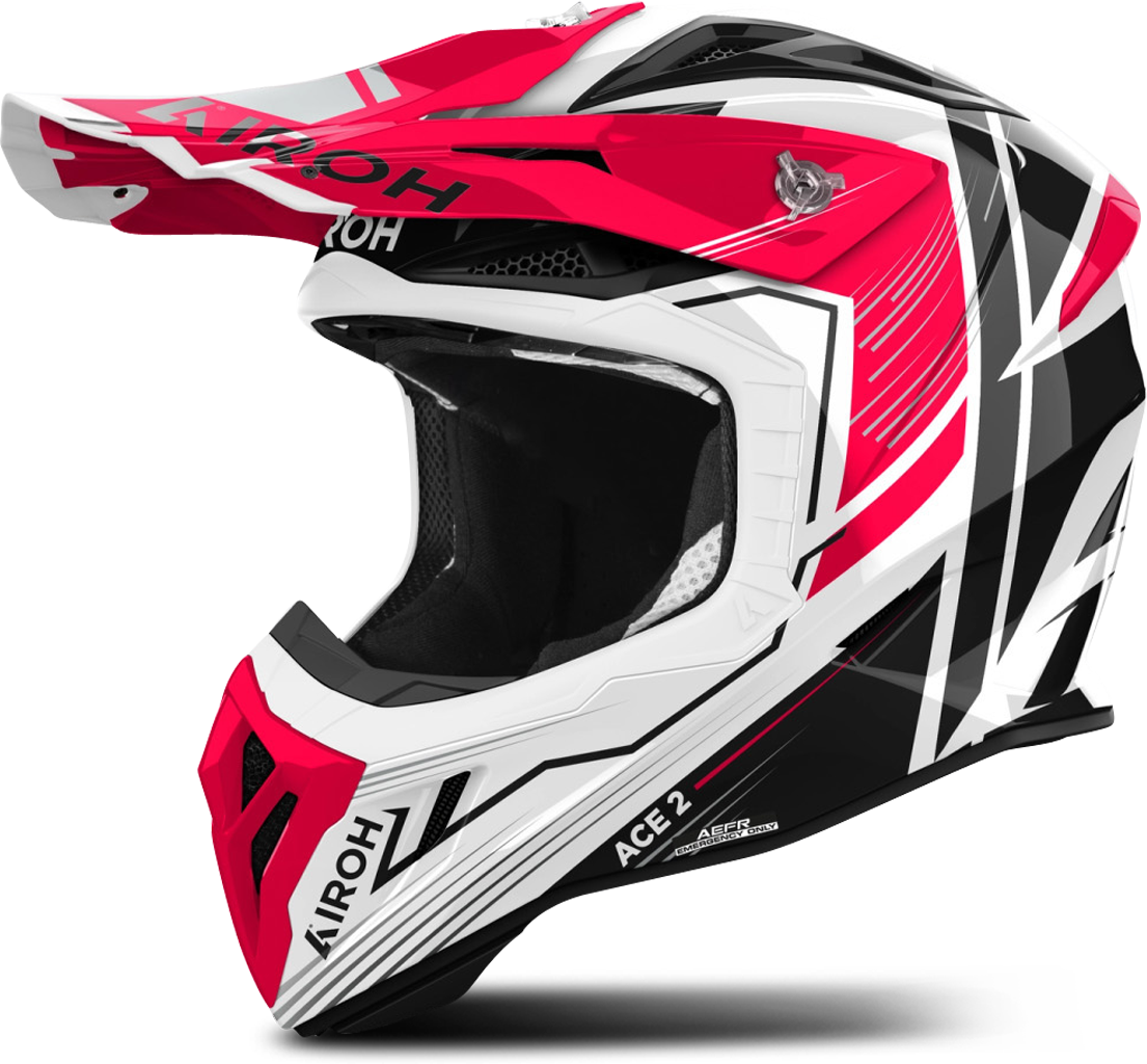 Airoh Casco de Cross  Aviator Ace 2 Engine Rojo Brillante