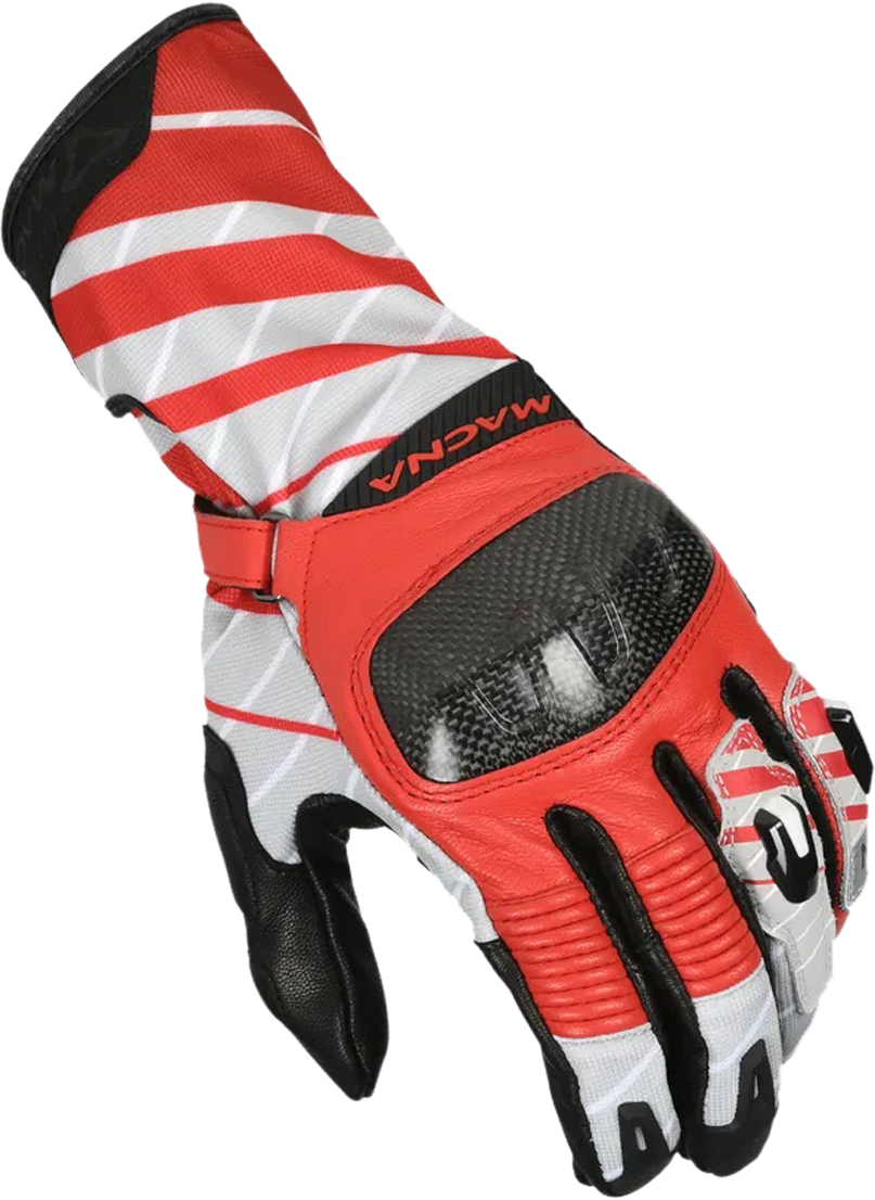 Macna Guantes de Moto  Krown Negro-Gris Claro-Azul