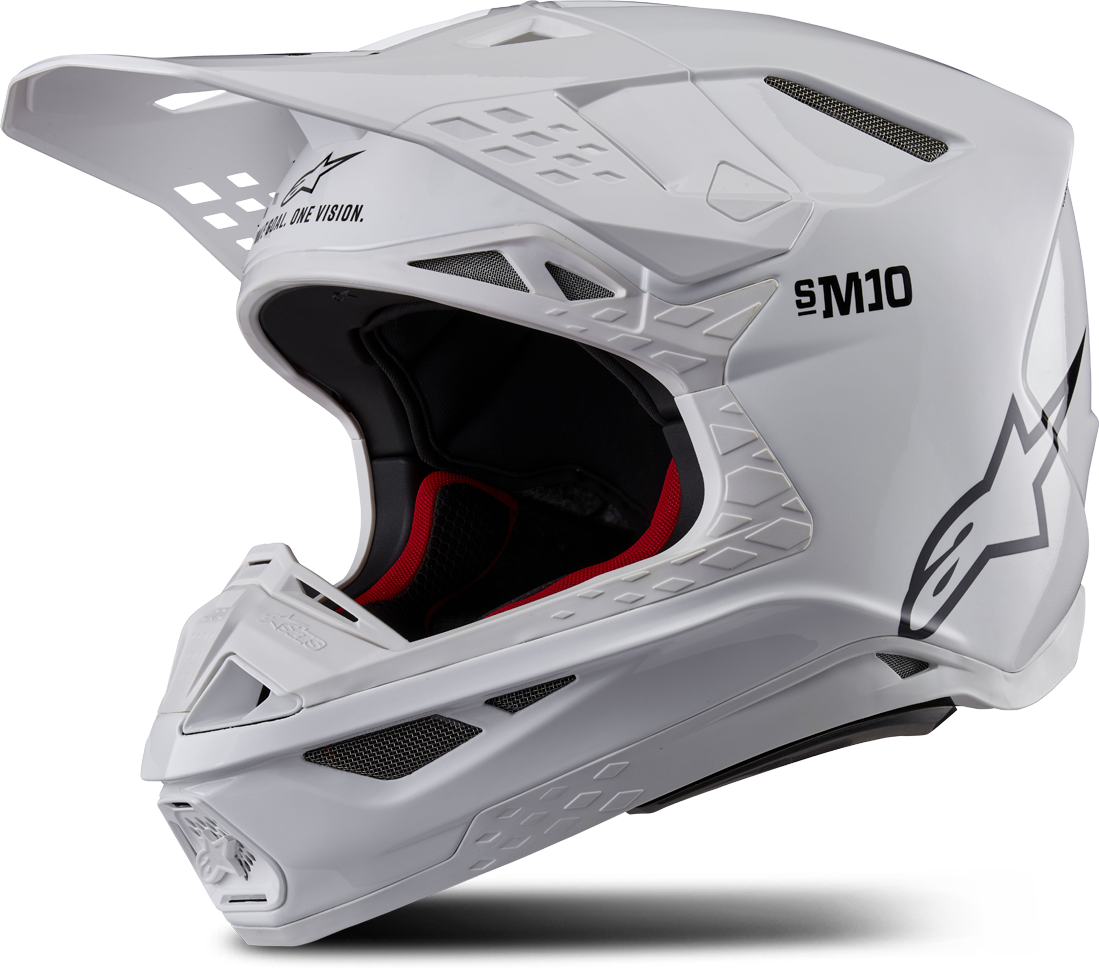 Alpinestars Casco de Cross  Supertech S-M10 Solid Blanco