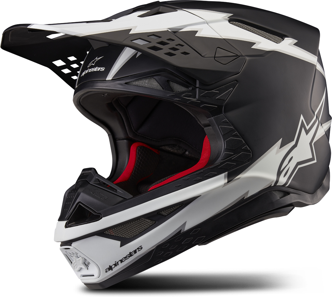 Alpinestars Casco de Cross  Supertech S-M10 Ampress Negro-Blanco