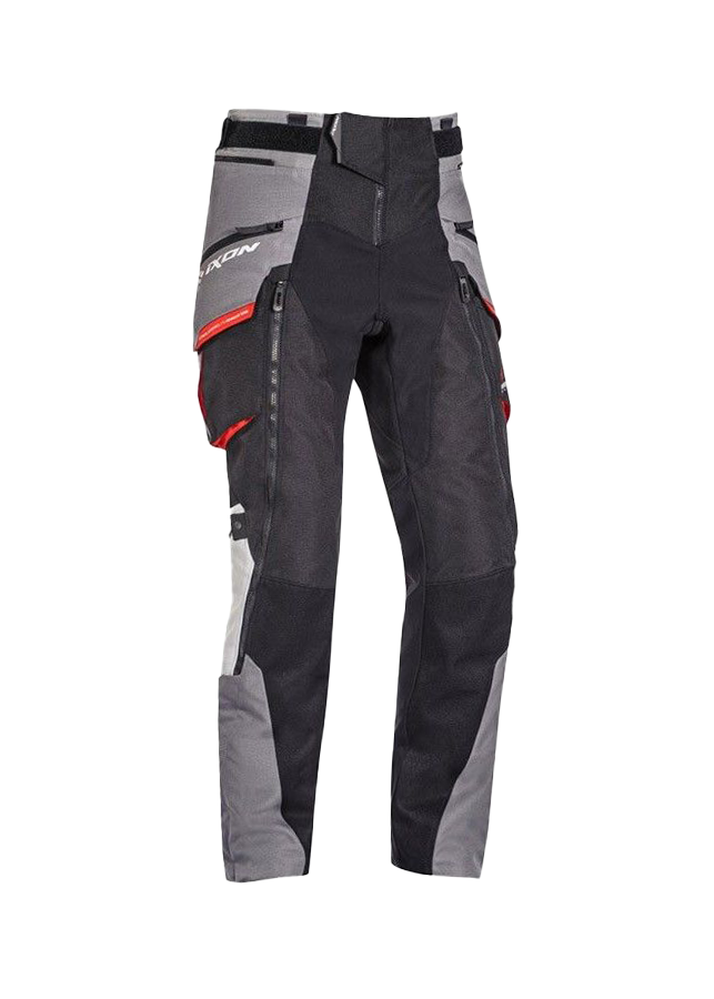 Ixon Pantalones de Moto  Ragnar Negro-Gris-Rojo