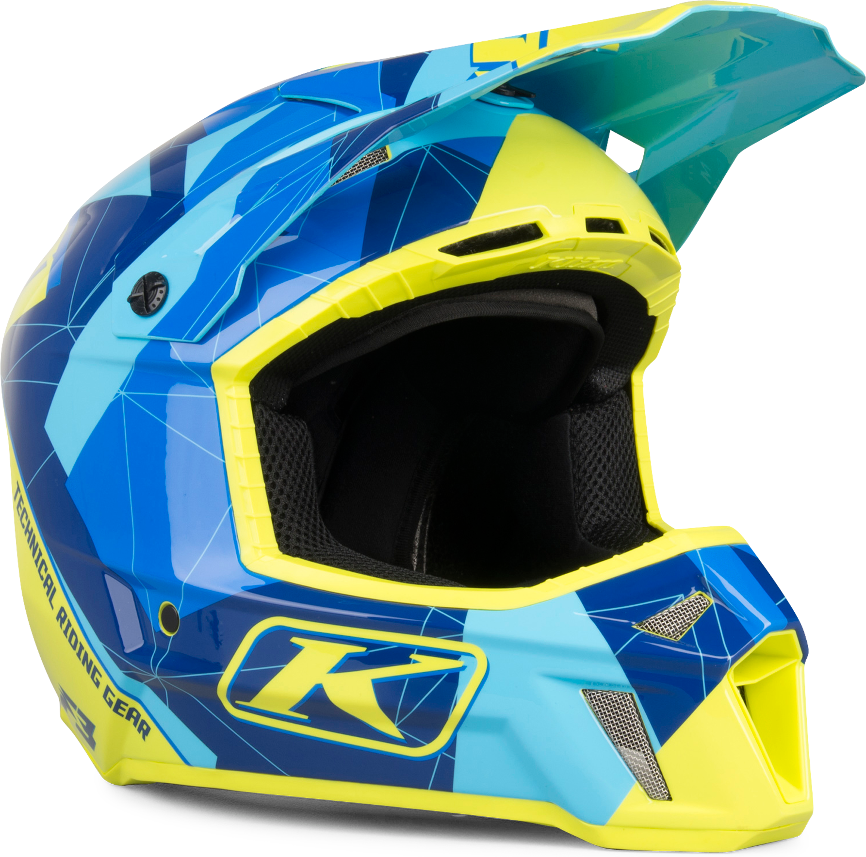 KLIM Casco de Cross  F3 Azul-Camuflaje