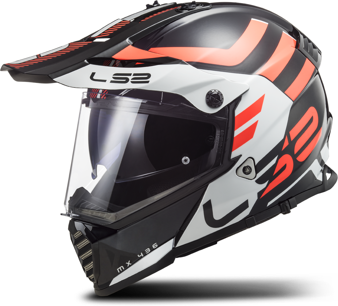 LS2 Casco Adventure  MX436 PIONEER EVO Adventurer Negro-Blanco