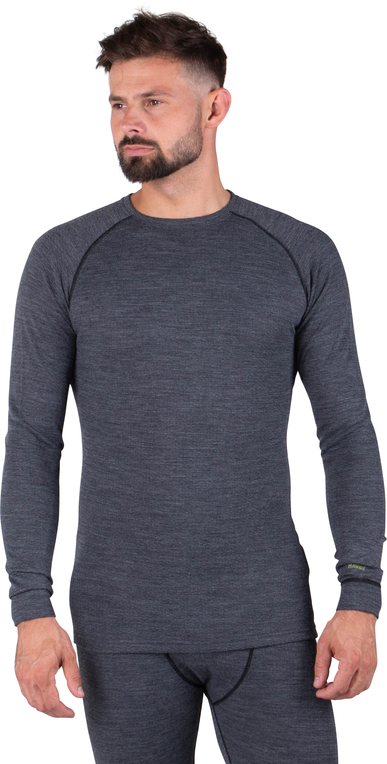 Raven Camiseta Interior  Merino Gris-Negro