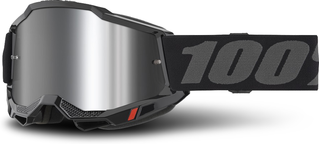 100% Gafas de Cross  Accuri 2 Negro-Plateado