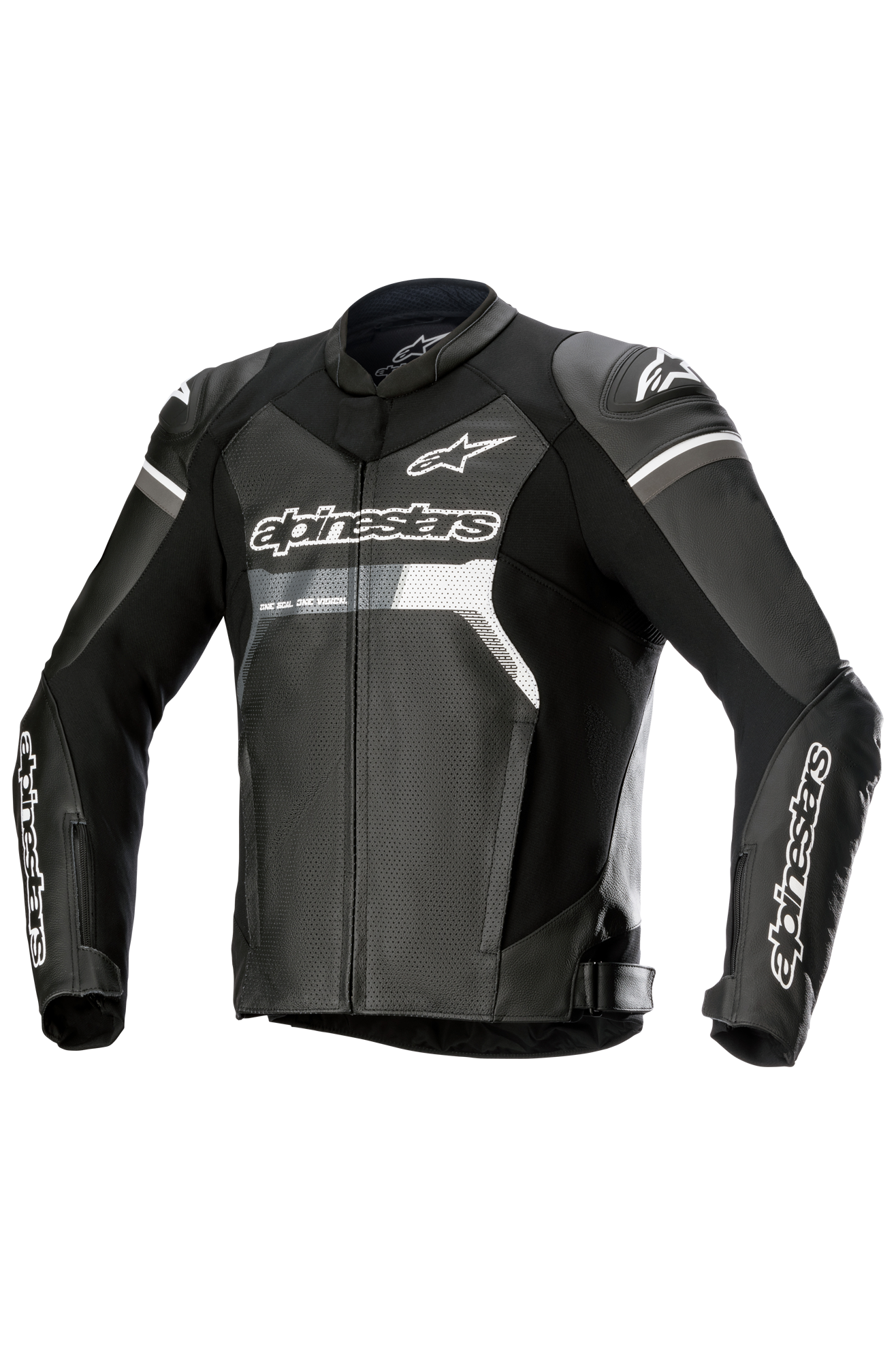 Alpinestars Chaqueta de Moto de Cuero  GP Force Negra