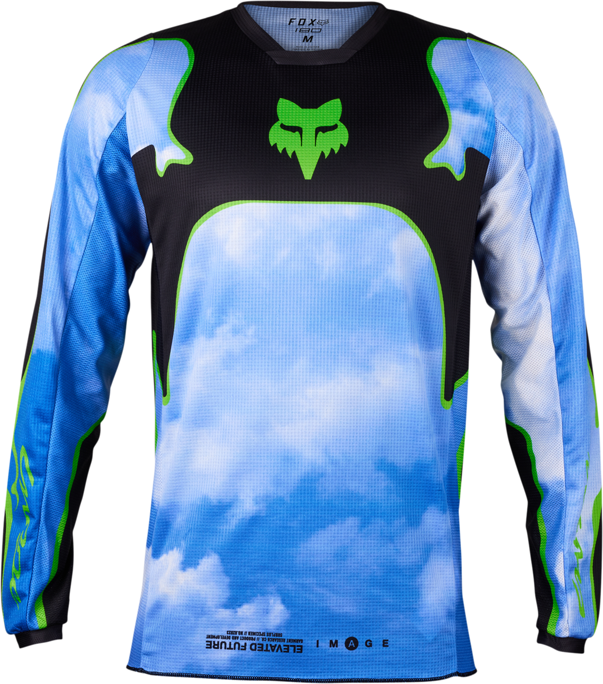 FOX Camiseta de Cross  180 Atlas Negro-Verde