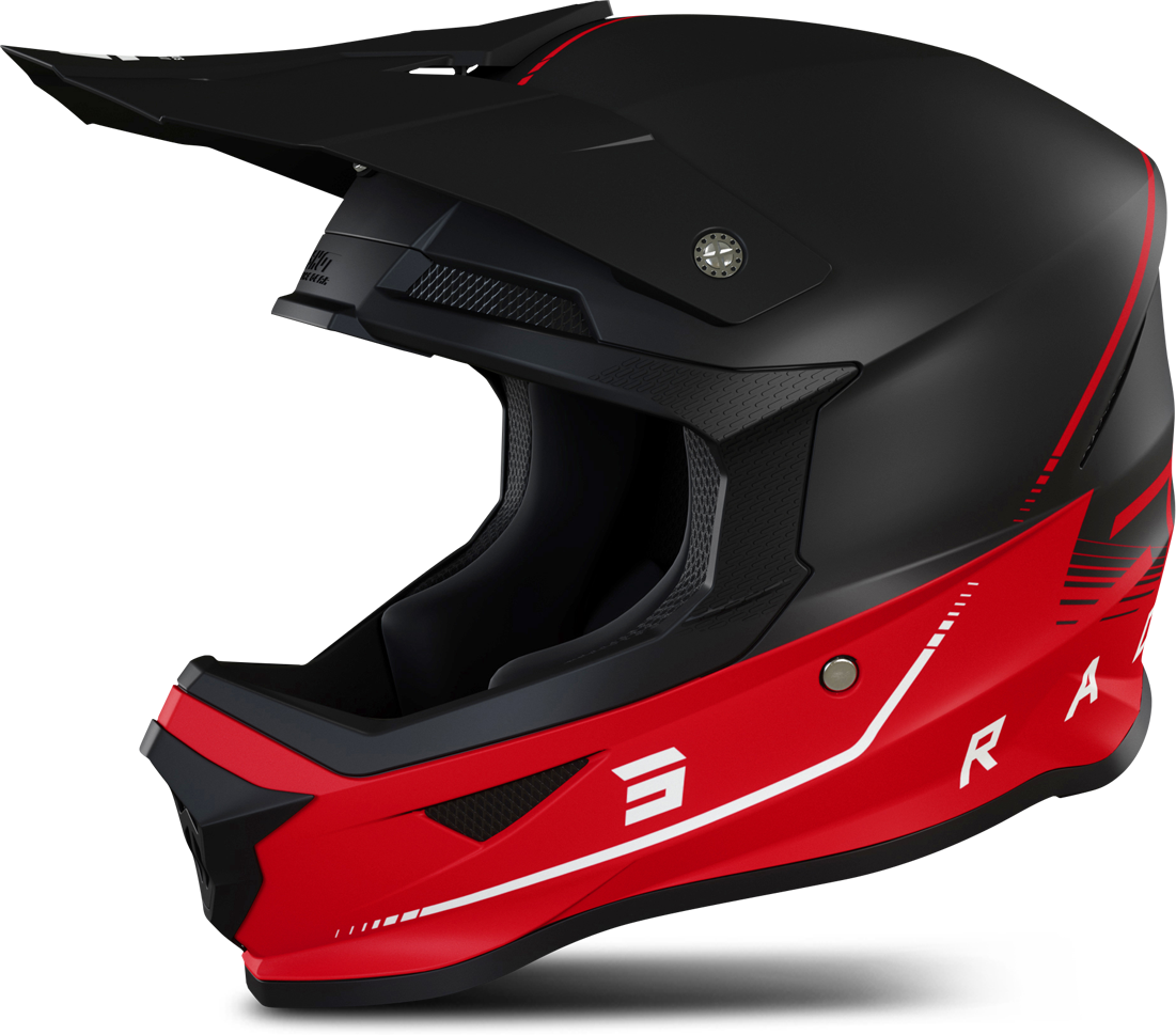 Shot Race Gear Casco de Cross Shot Furious 3.0 Negro-Rojo