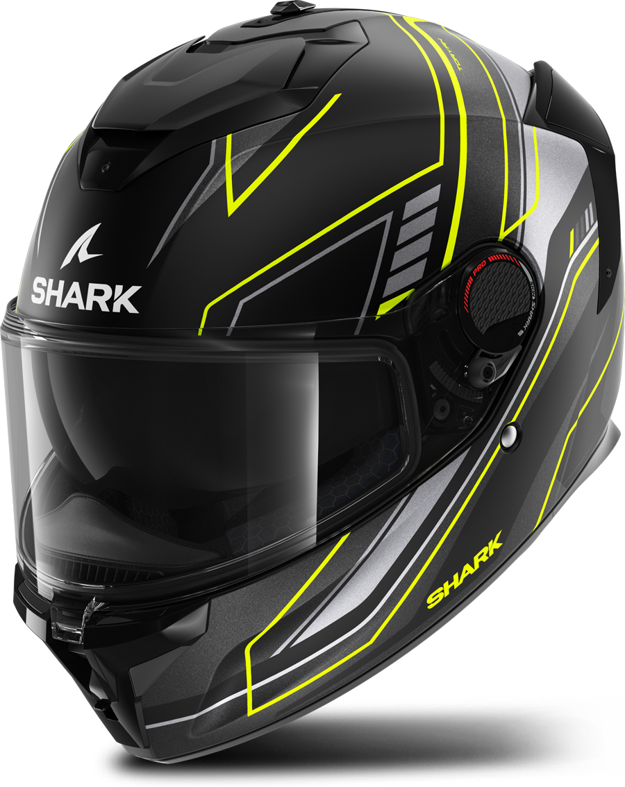 Shark Casco Integral  Spartan GT Pro Negro-Amarillo-Antracita