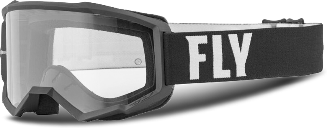 FLY Racing Gafas de Cross Niño  Focus Negro-Transparente