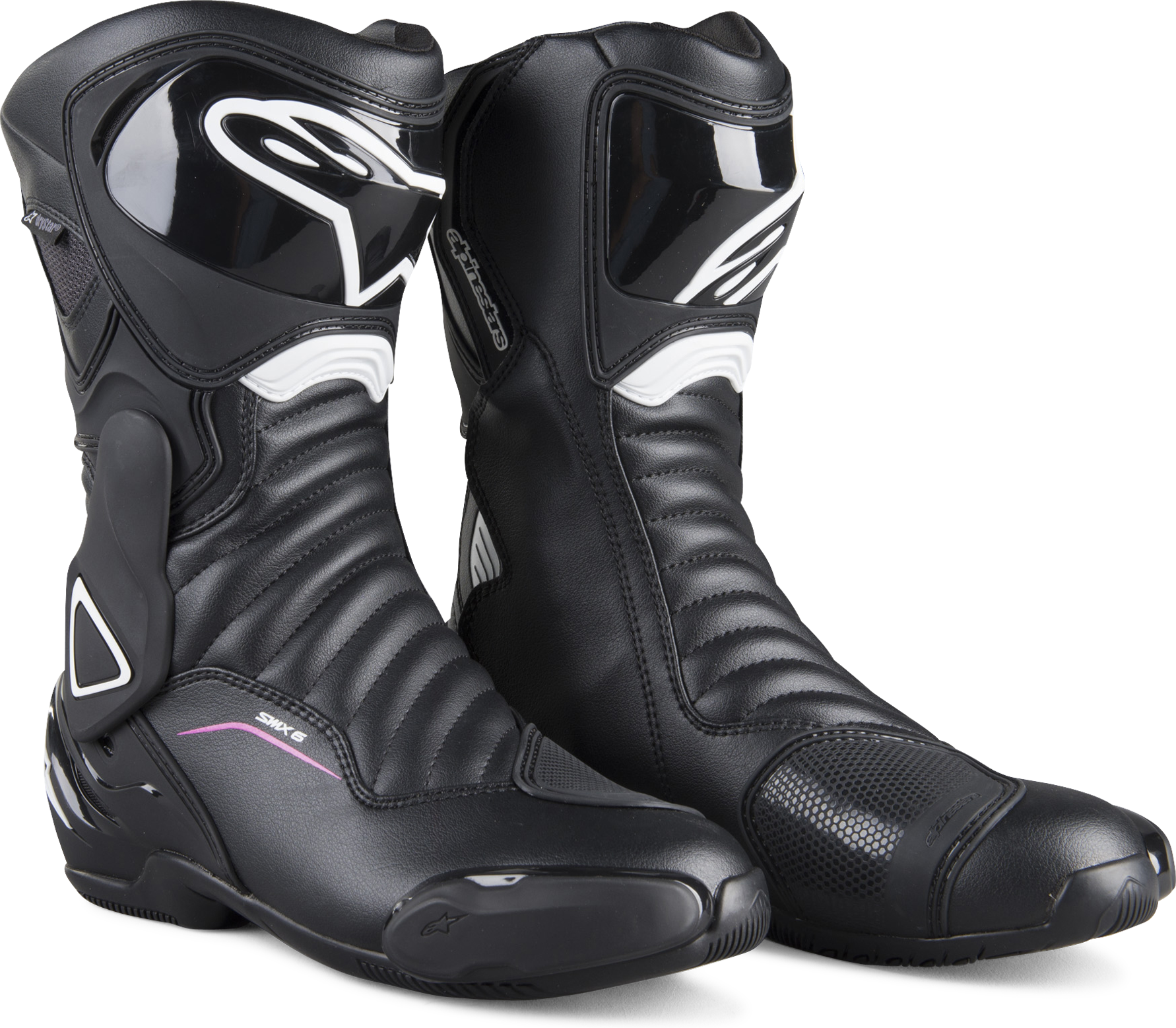 Alpinestars Botas de Moto  Stella SMX-6 V2 Drystar Mujer Negro-Blanco-Fucsia