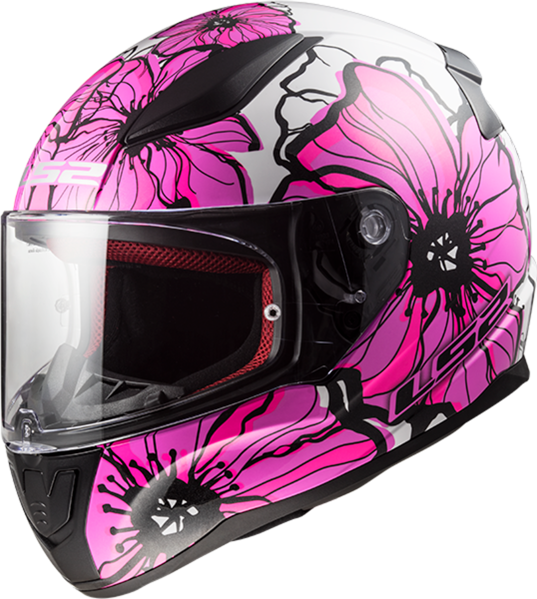 LS2 Casco Integral  FF353 Rapid II Poppies Rosa