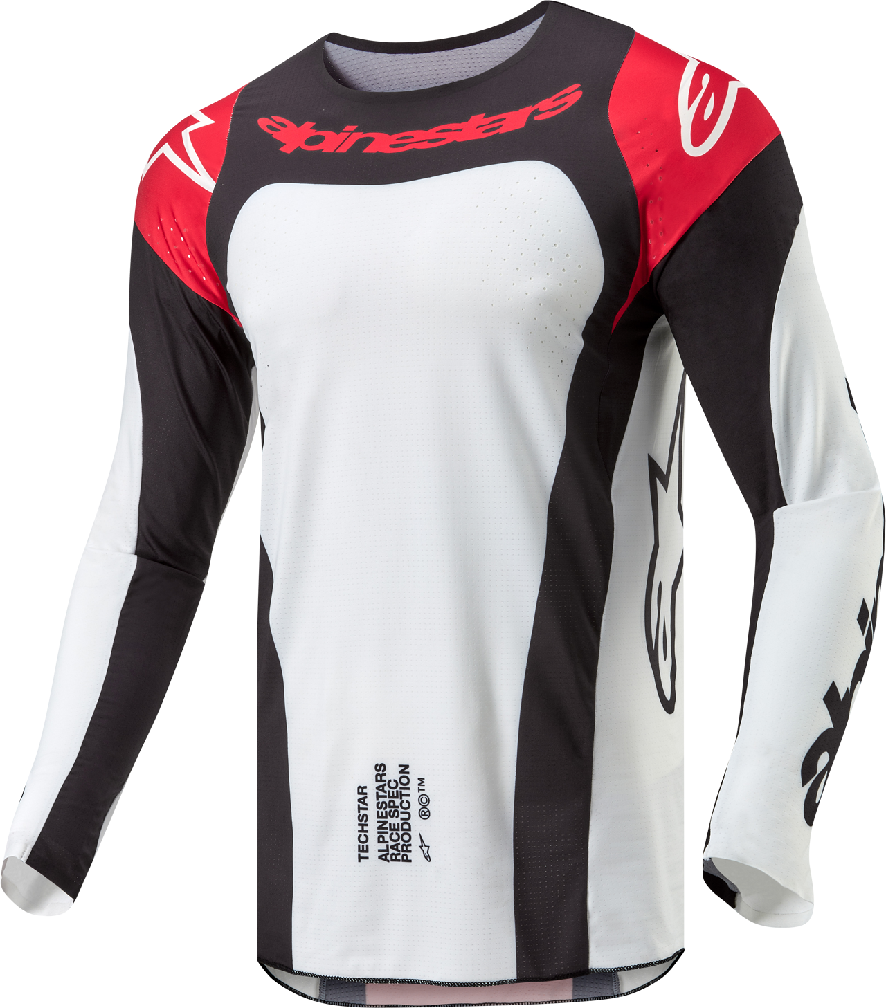 Alpinestars Camiseta de Cross  Techstar Ocuri Rojo Marte-Blanco-Negro