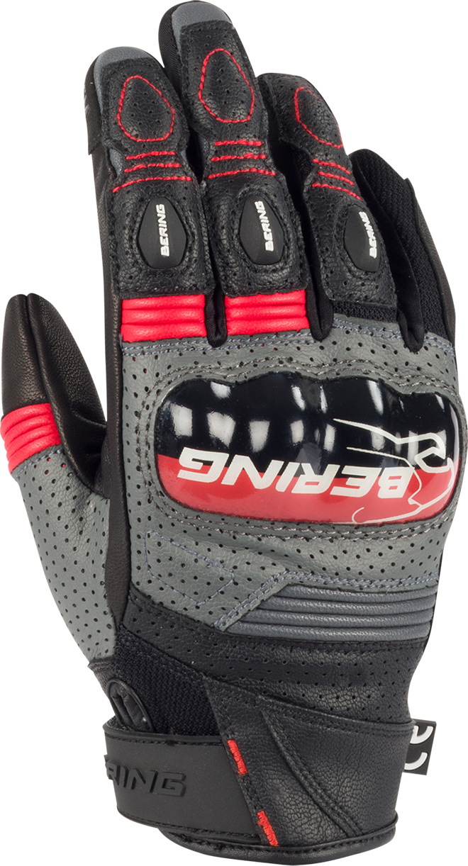 Bering Guantes de Moto Mujer  Axel Negro-Gris-Rojo