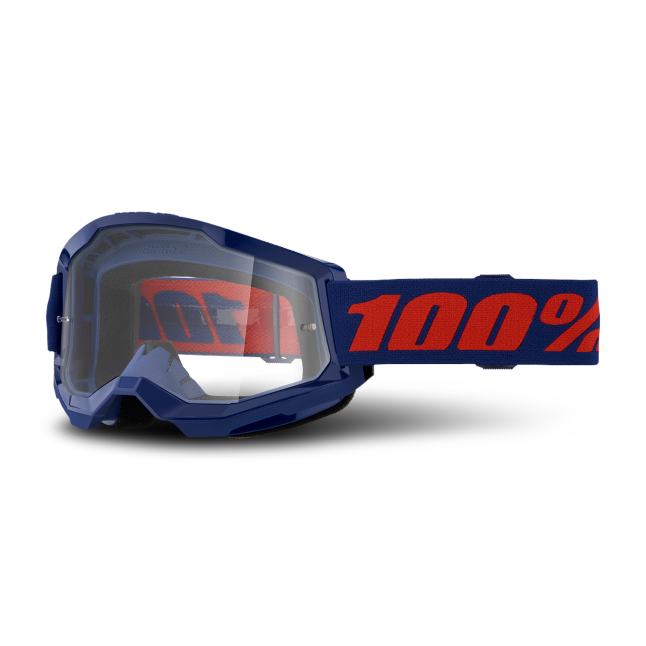100% Gafas de Cross  Strata 2 Azul Marino-Transparente