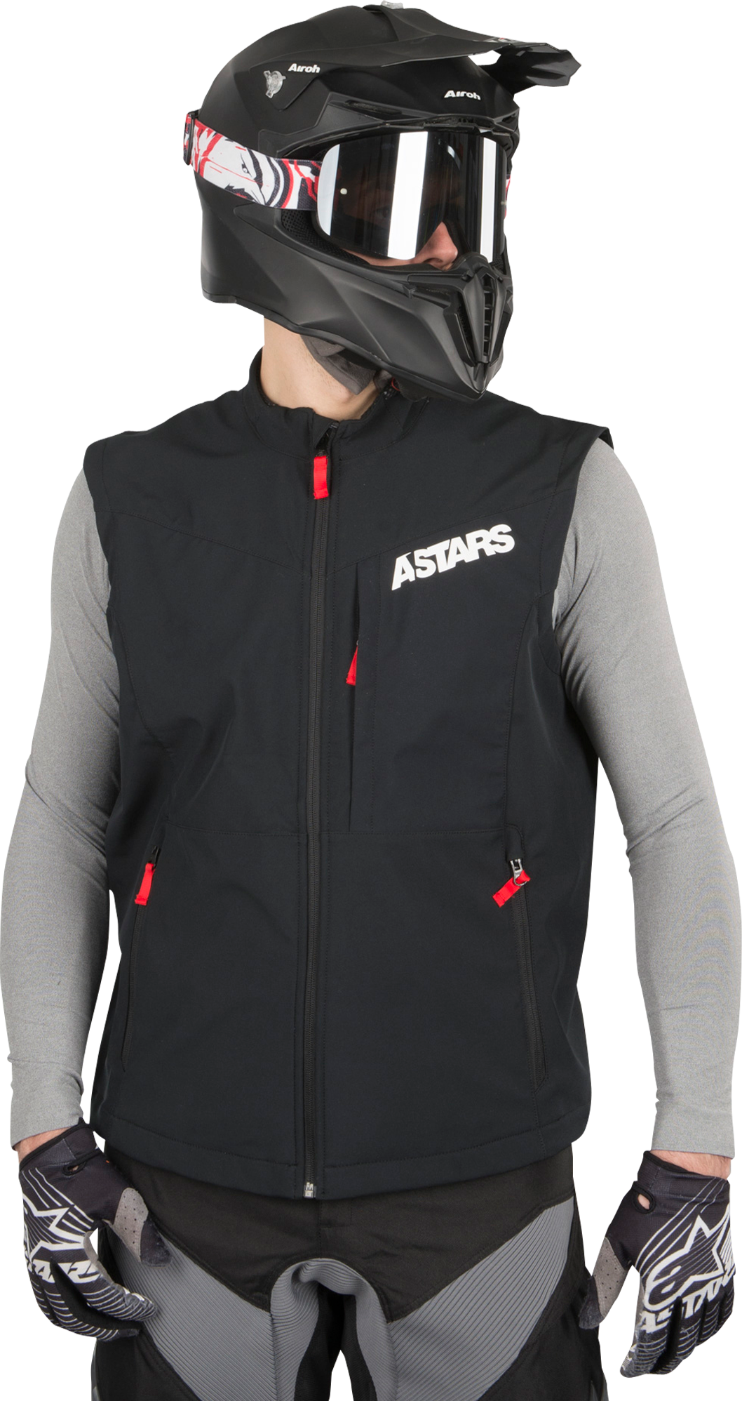 Alpinestars Chaleco de Enduro  Session Race Negro-Rojo