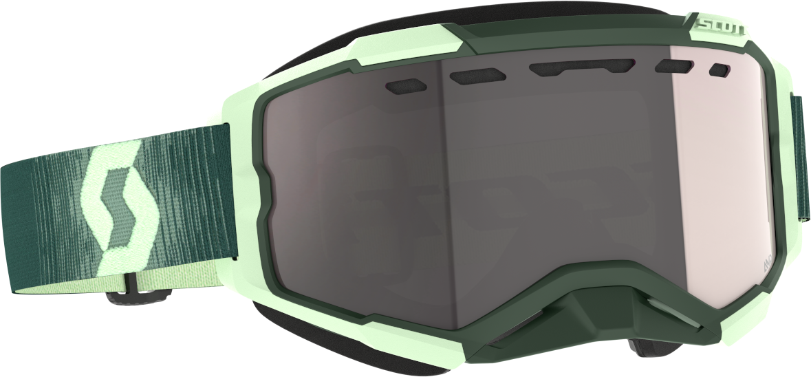 Scott Gafas Moto de Nieve  Fury Verde Oscuro-Verde Menta-Plateado Cromado