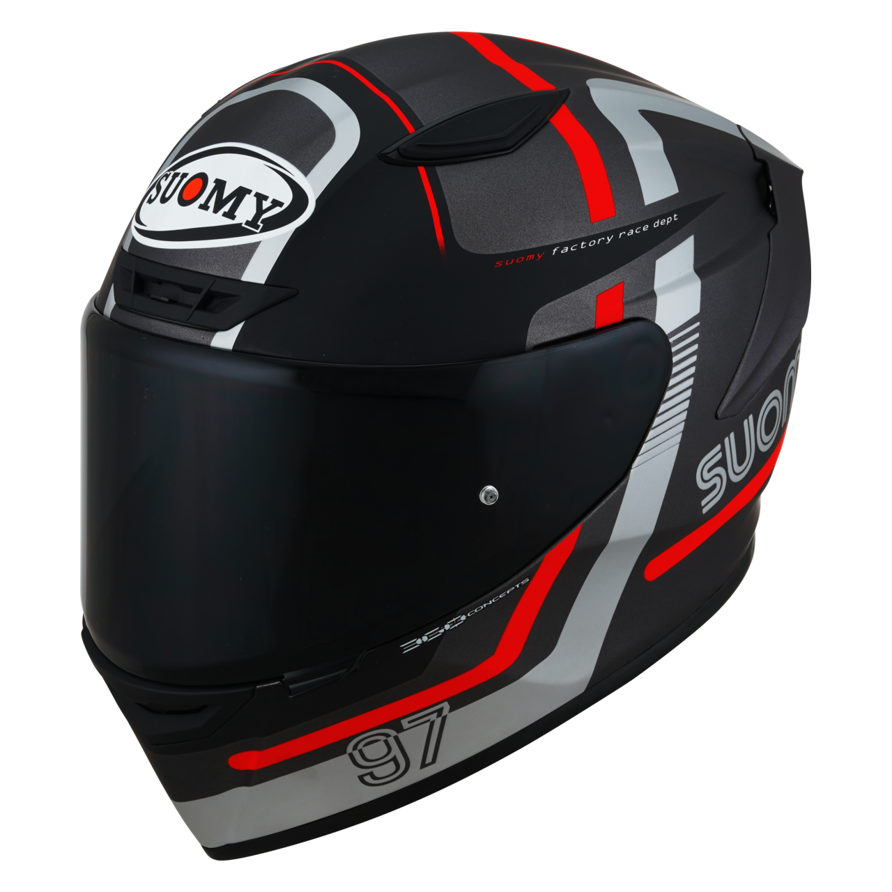 Suomy Casco Integral  Track-1 Ninety Seven Metal-Rojo