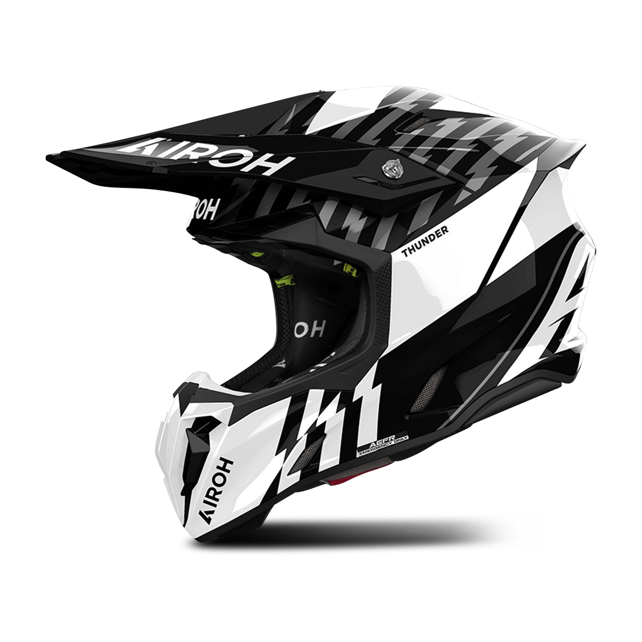 Airoh Casco de Cross  Twist 3 Thunder Negro-Blanco Brillante