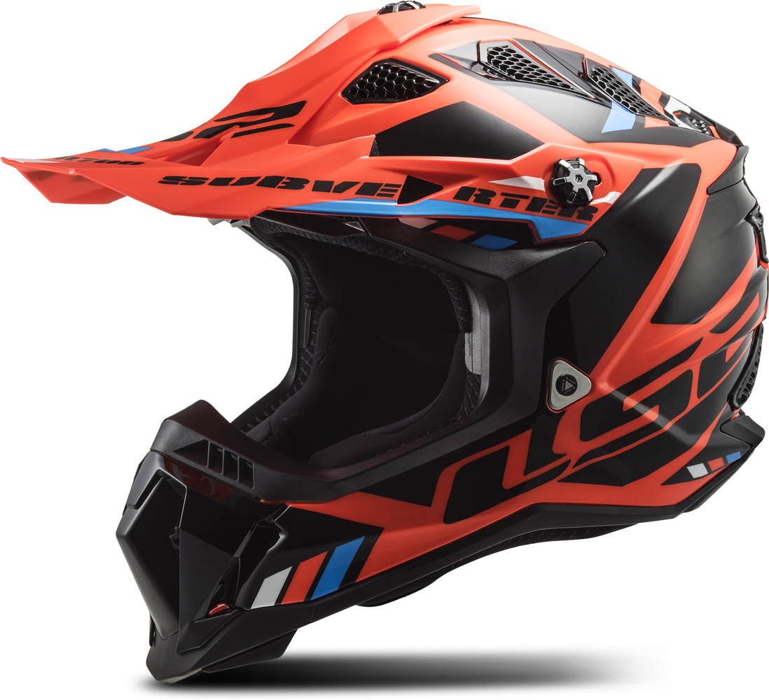 LS2 Casco de Cross  MX700 SUBVERTER Stomp Negro-Naranja Fluo