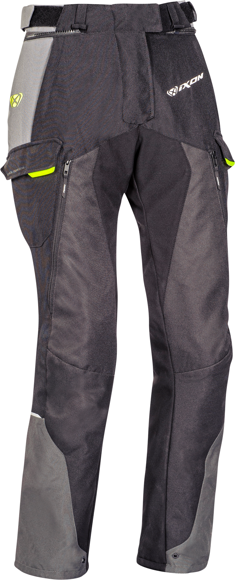 Ixon Pantalones de Moto Mujer  Balder Negro-Gris-Amarillo Brillante