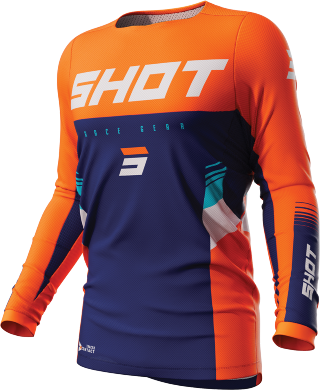 Shot Race Gear Camiseta de Cross Shot Tracer Naranja Neón