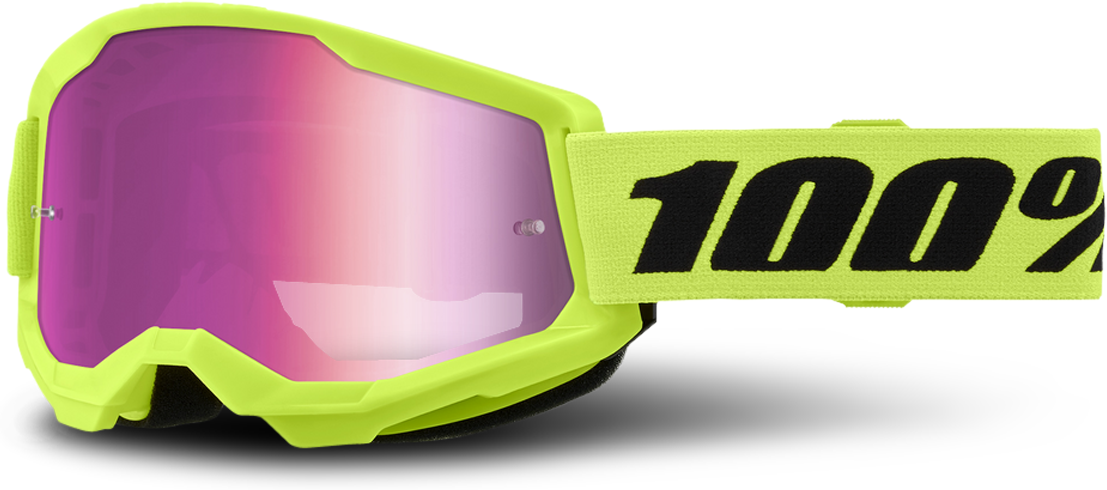 100% Gafas de Cross  Strata 2 Amarillo-Rosa