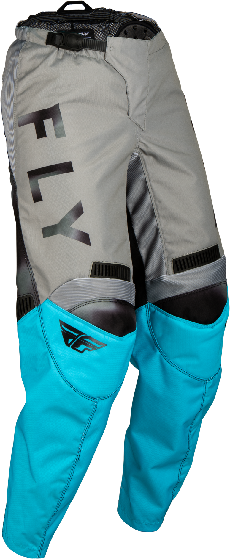 FLY Racing Pantalones de Cross de Mujer  F-16 Gris Claro-Azul Cielo