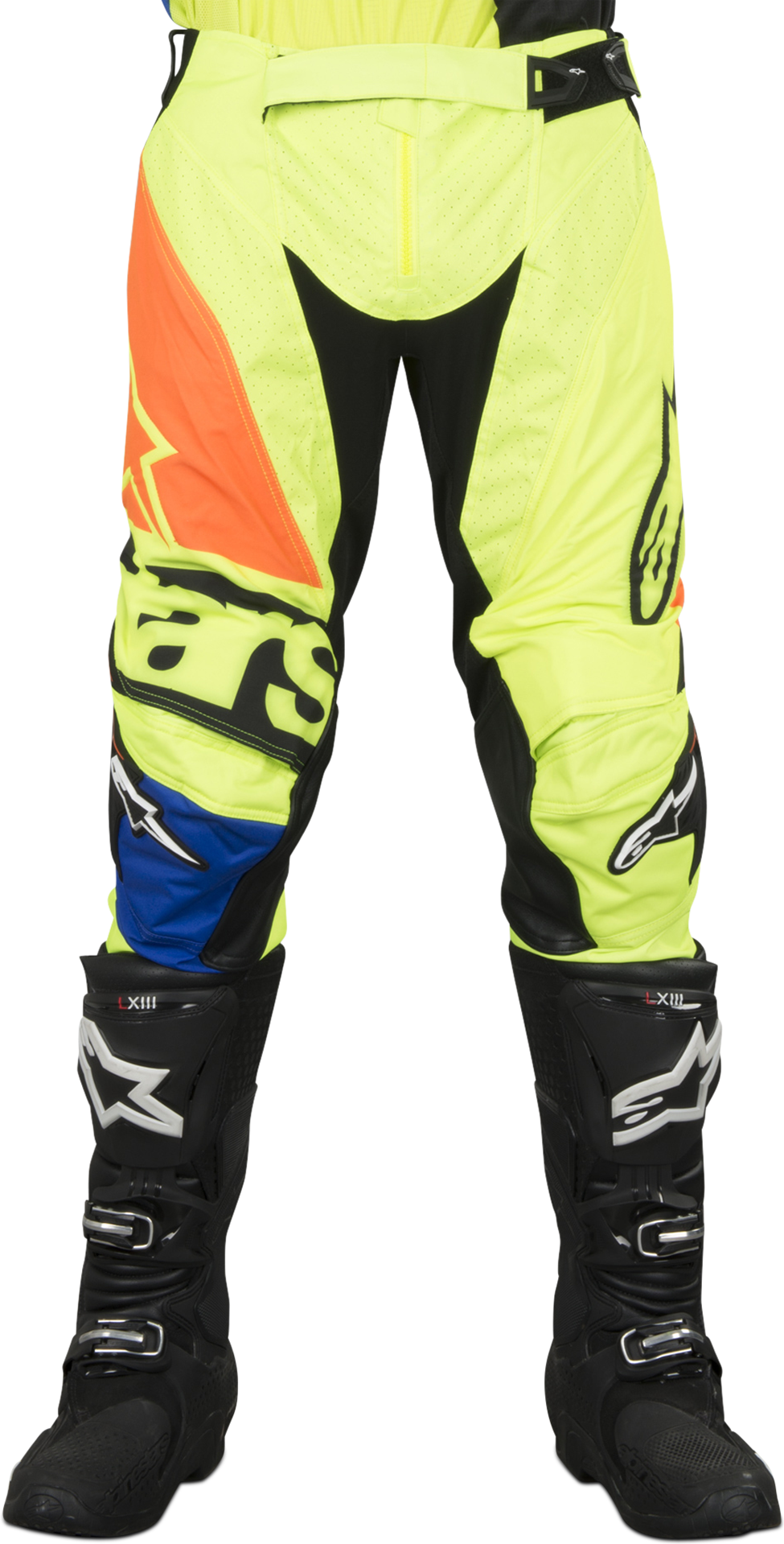 Alpinestars Pantalones de Cross  Techstar Factory Amarillo-Azul-Negro-Naranja