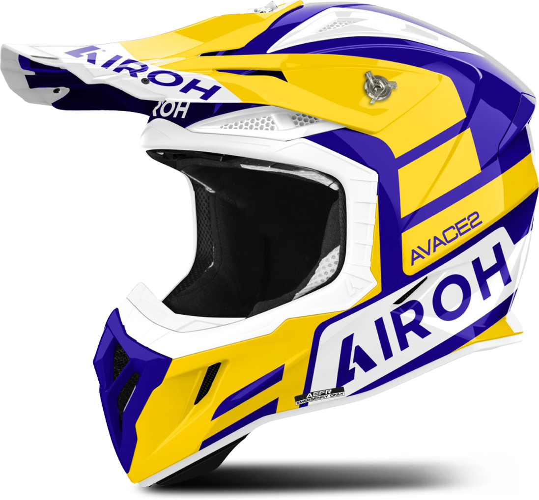 Airoh Casco de Cross  Aviator Ace 2 Sake Amarillo Brillante