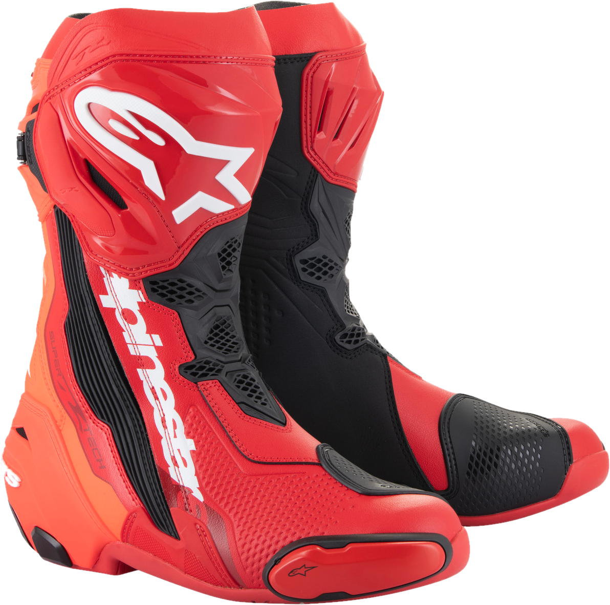 Alpinestars Botas de Moto  Supertech R Rojo-Rojo Fluo