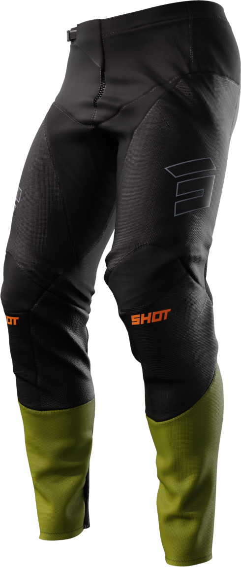 Shot Race Gear Pantalones de Cross Shot Contact Patrol Negro-Caqui