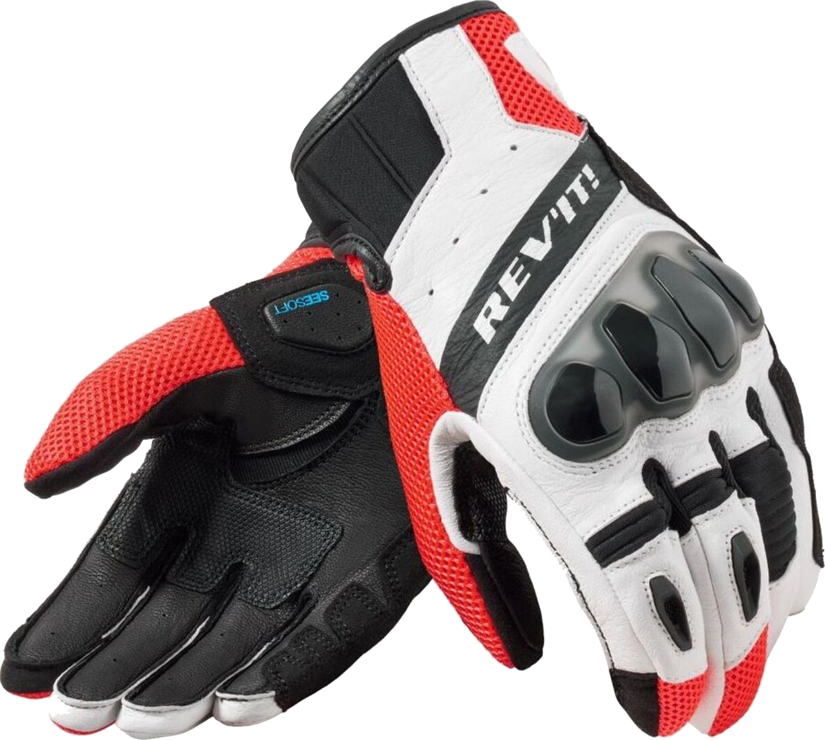 REV'IT! Guantes de Moto Rev´it! Ritmo Negro-Rojo Neón