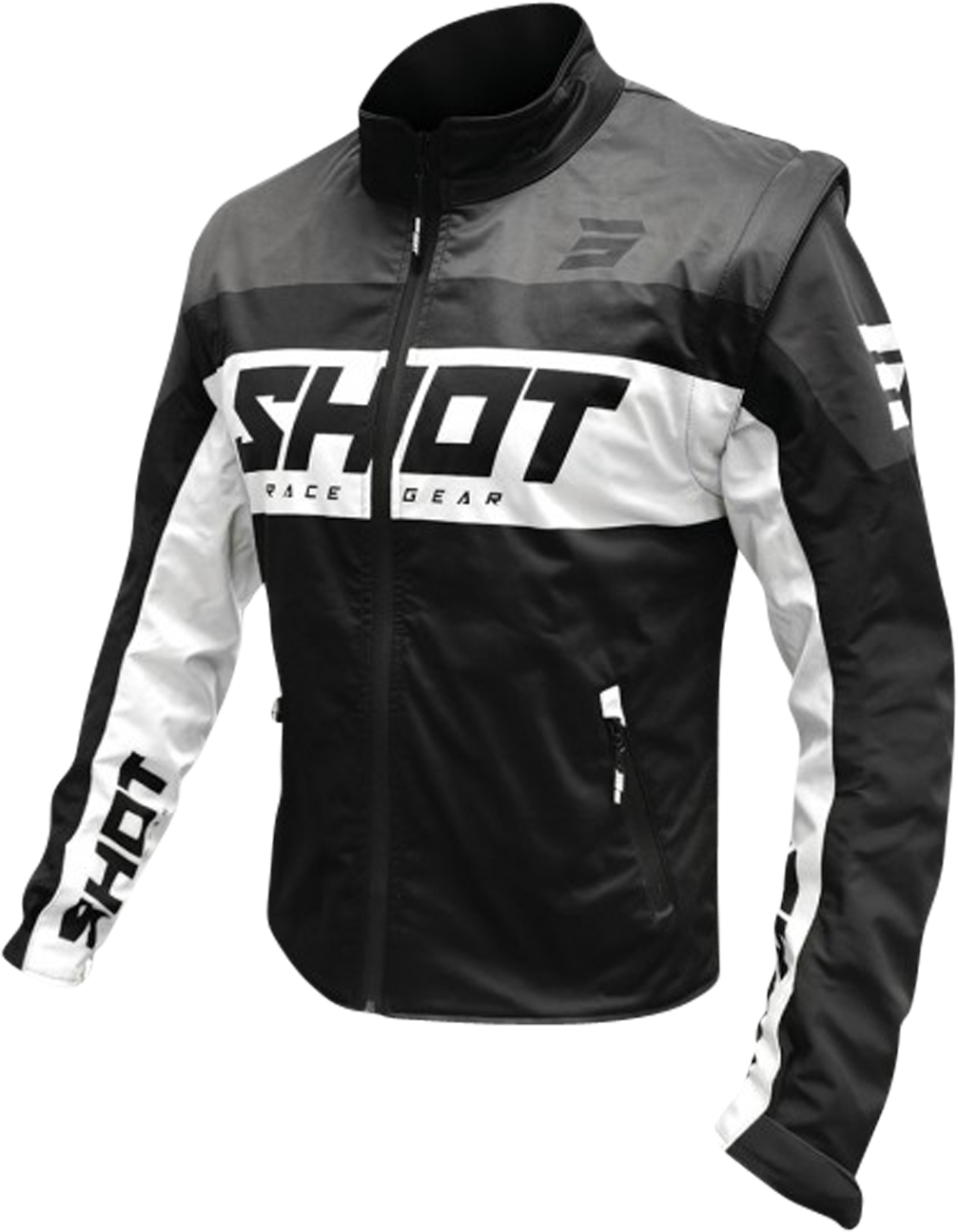 Shot Race Gear Chaqueta de Enduro Shot Softshell Lite 3.0 Negro-Blanco