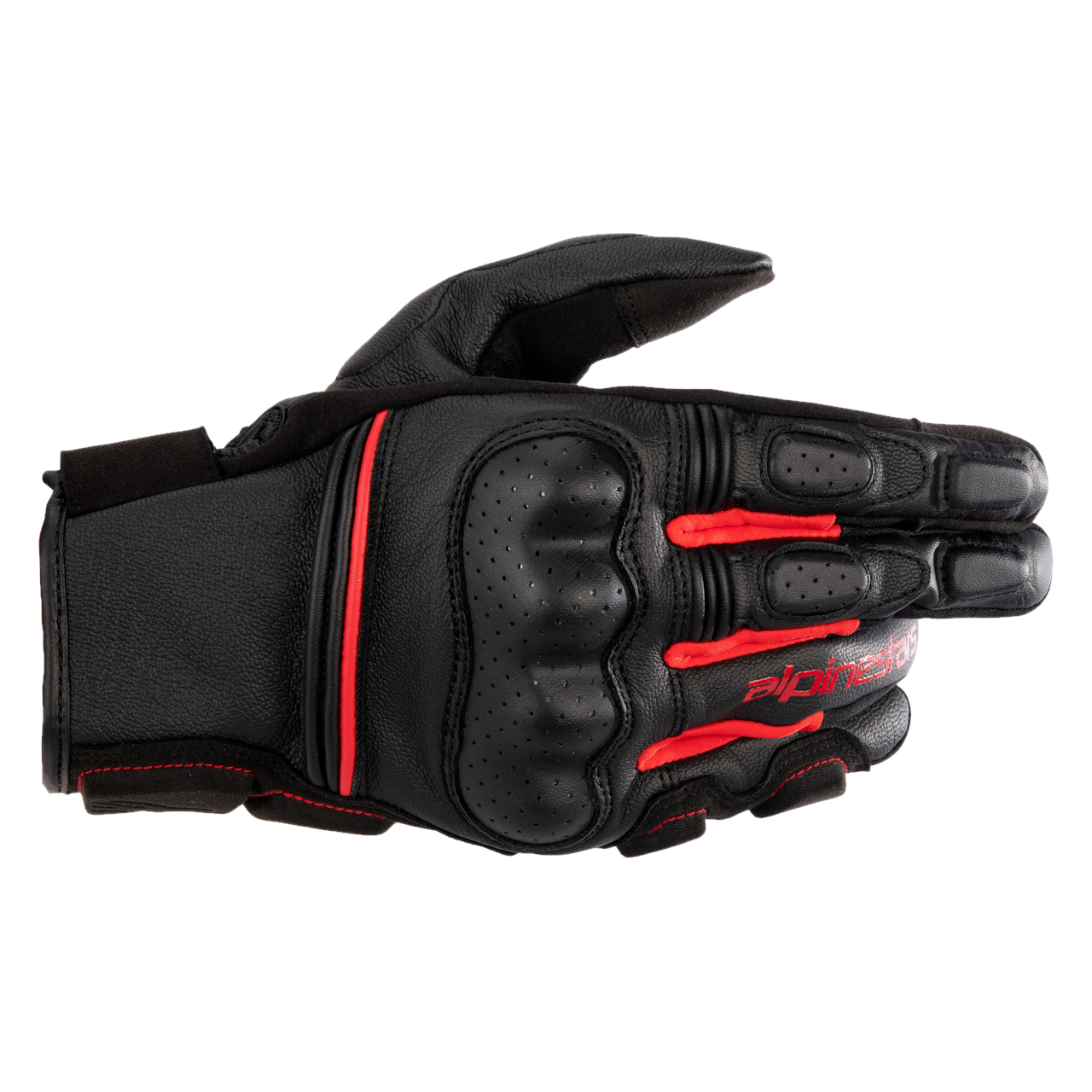 Alpinestars Guantes de Moto  Phenom Piel Negro-Rojo Brillante