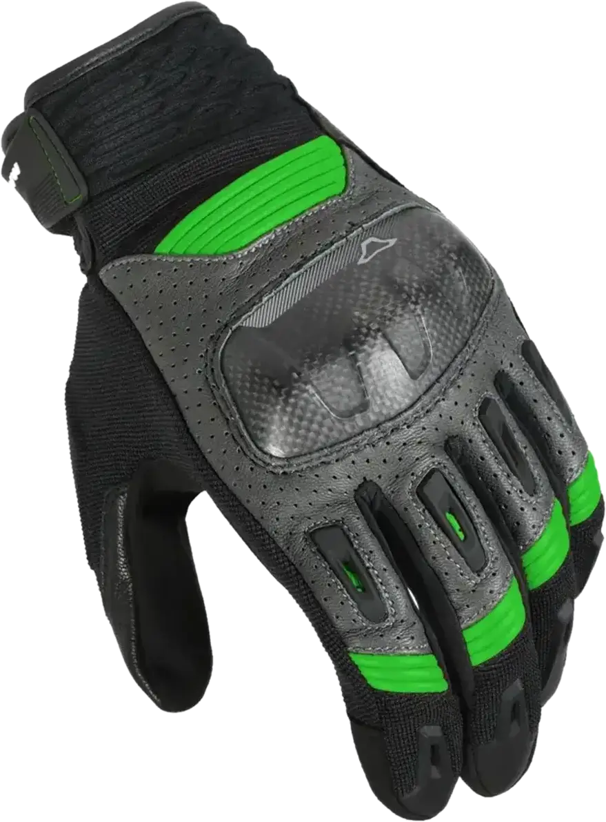 Macna Guantes de Moto  Rime Verde-Negro