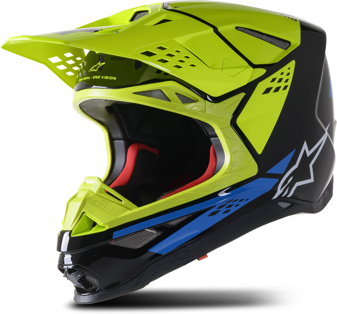 Alpinestars Casco de Cross  Supertech S-M8 Mips® Factory Negro-Amarillo-Azul