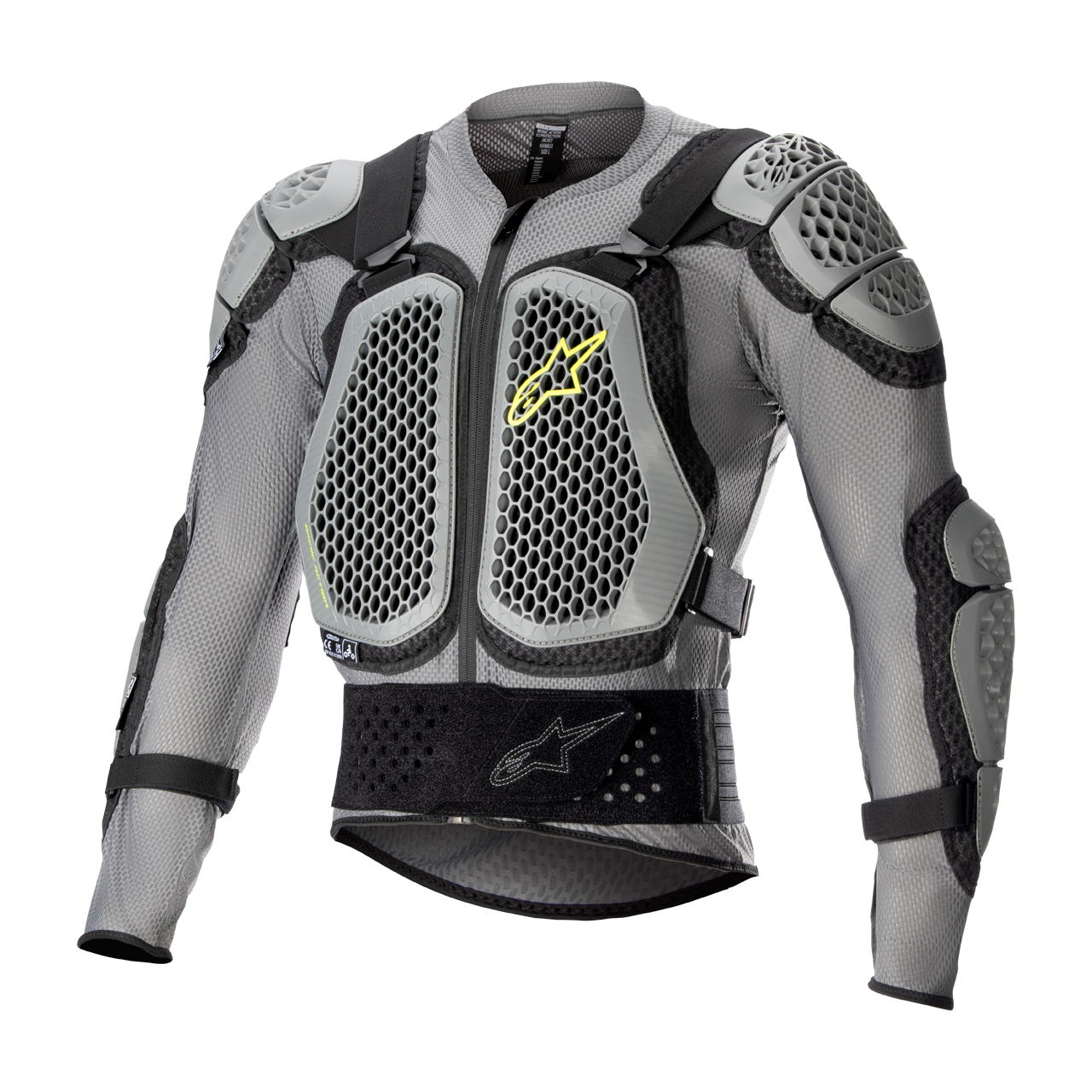 Alpinestars Chaqueta de Protección  Bionic Action V2 Gris-Negro-Amarillo Fluo