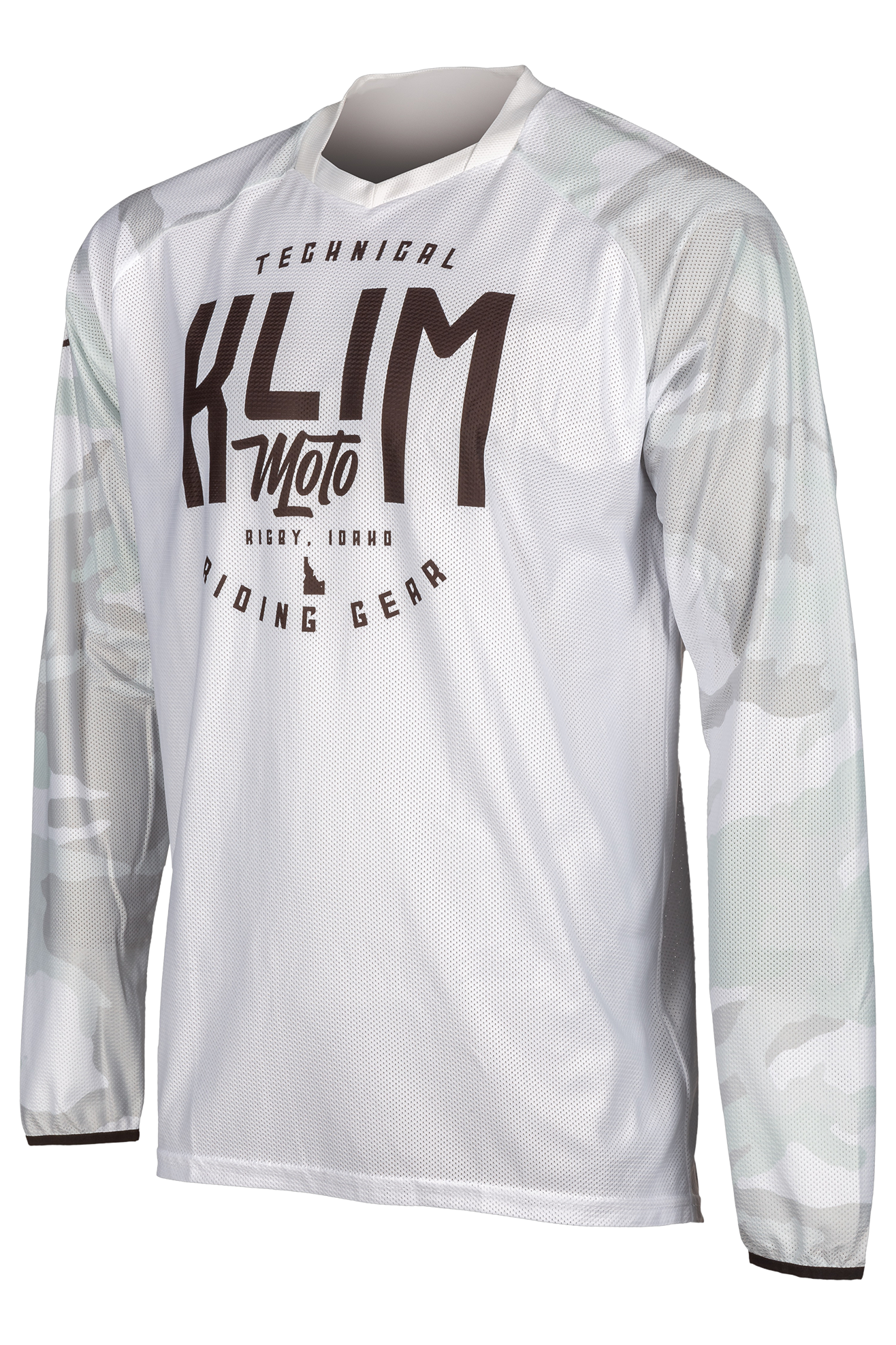 KLIM Camiseta de Cross  Petrol Assault Camuflaje Blanco