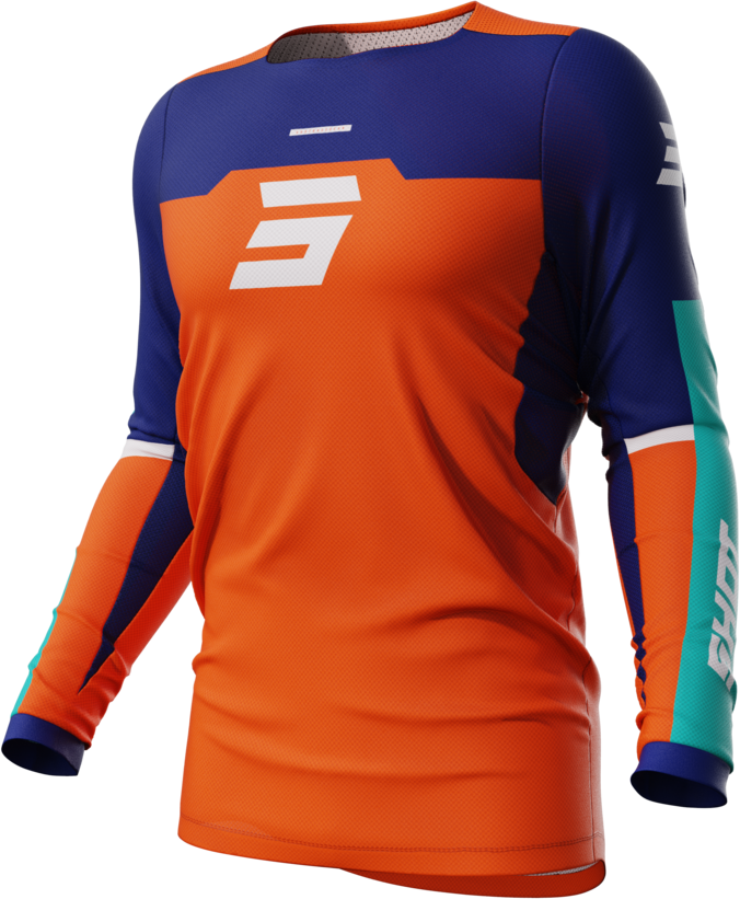 Shot Race Gear Camiseta de Cross Shot Contact Naranja Hierro