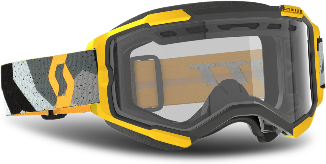 Scott Gafas de Cross  Fury Enduro Gris Camuflaje/Amarillo/Transparente