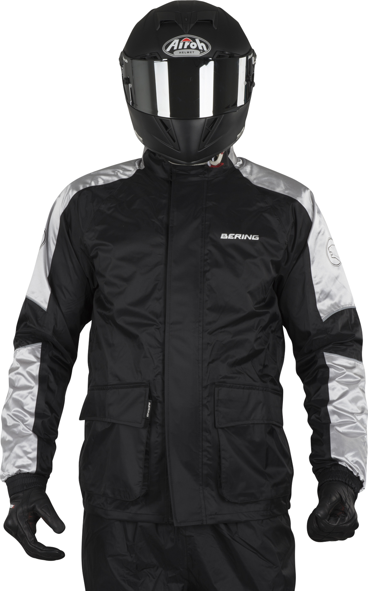 Bering Chaqueta de lluvia  Maniwata Negro-Plateado