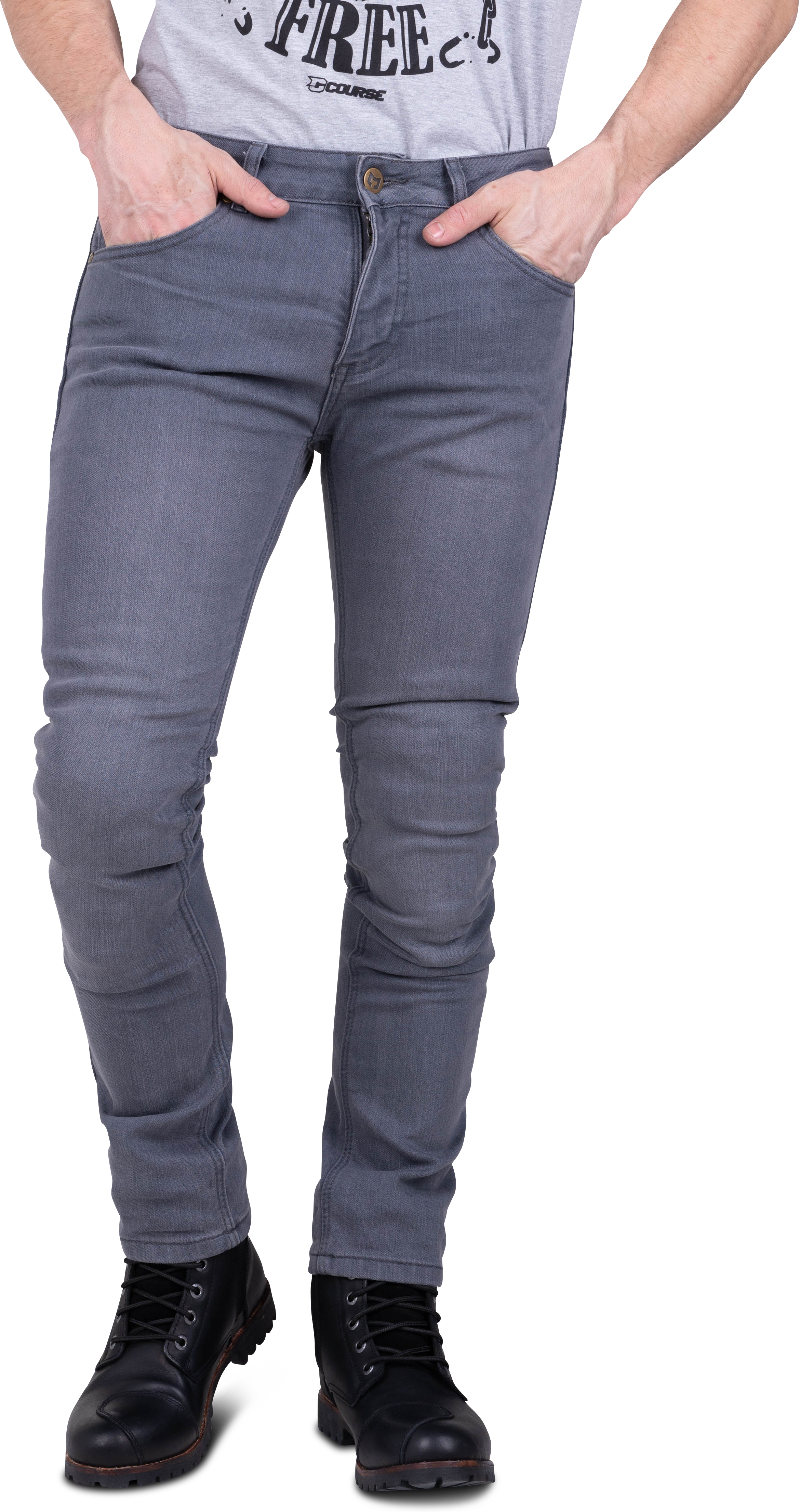 Course Vaqueros de Moto  Ethan Slim Fit Gris