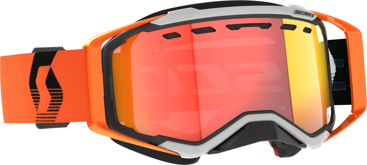 Scott Gafas Moto de Nieve  Prospect Gris-Naranja-Rojo Cromado Sensible a la Luz